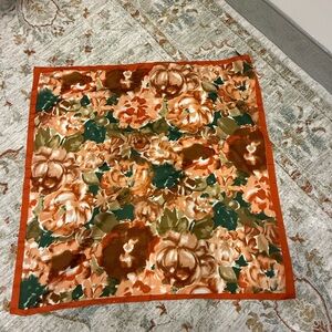 Vintage Art of the Scarf Floral Silk Scarf